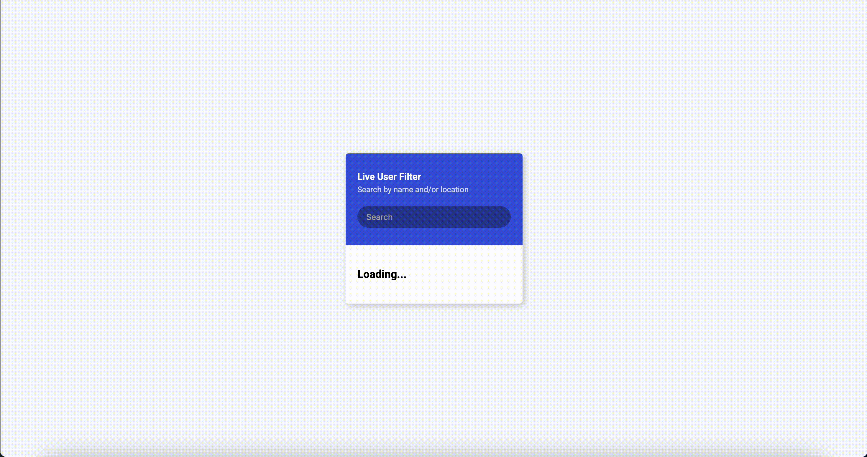 Live User Filter