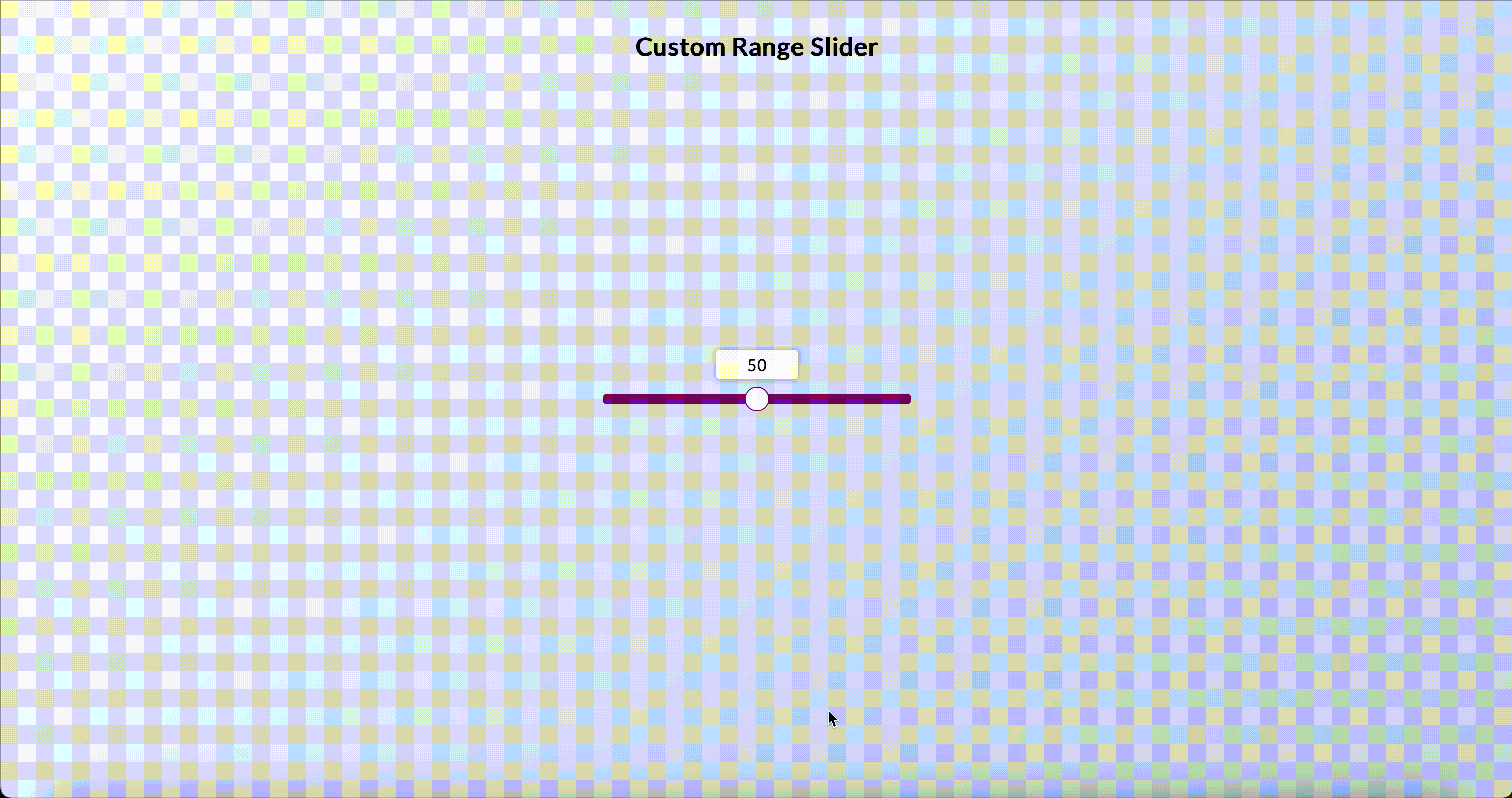 Custom Range Slider