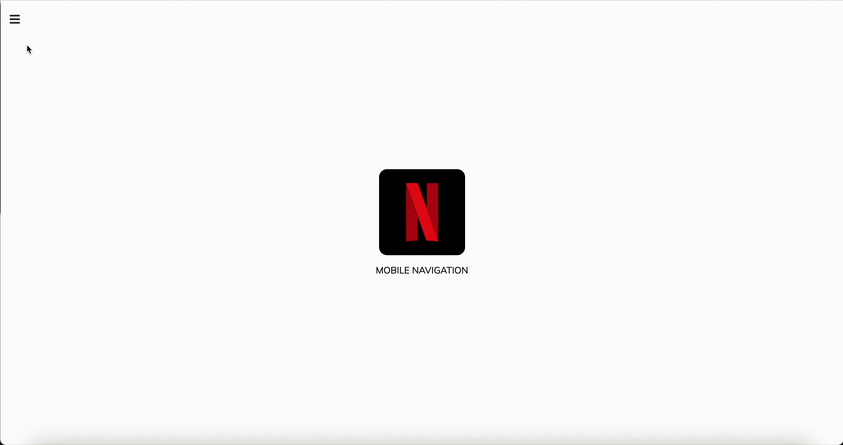 Netflix Mobile Navigation